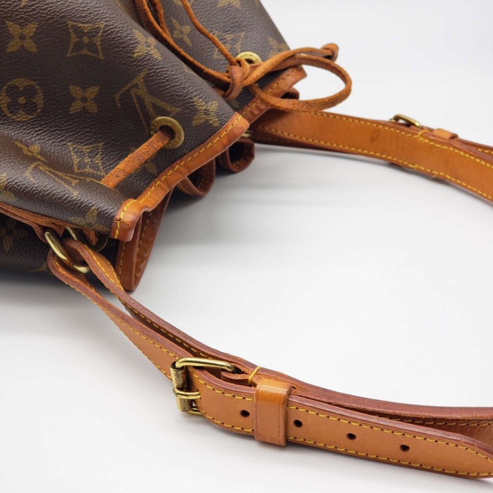 100% AUTHENTIC LOUIS VUITTON MONOGRAM PETIT NOE DRAWSTRING BAG #0450 - Picture 9 of 16